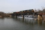 With just 8 cars today, L303 heads east over the Thornapple River